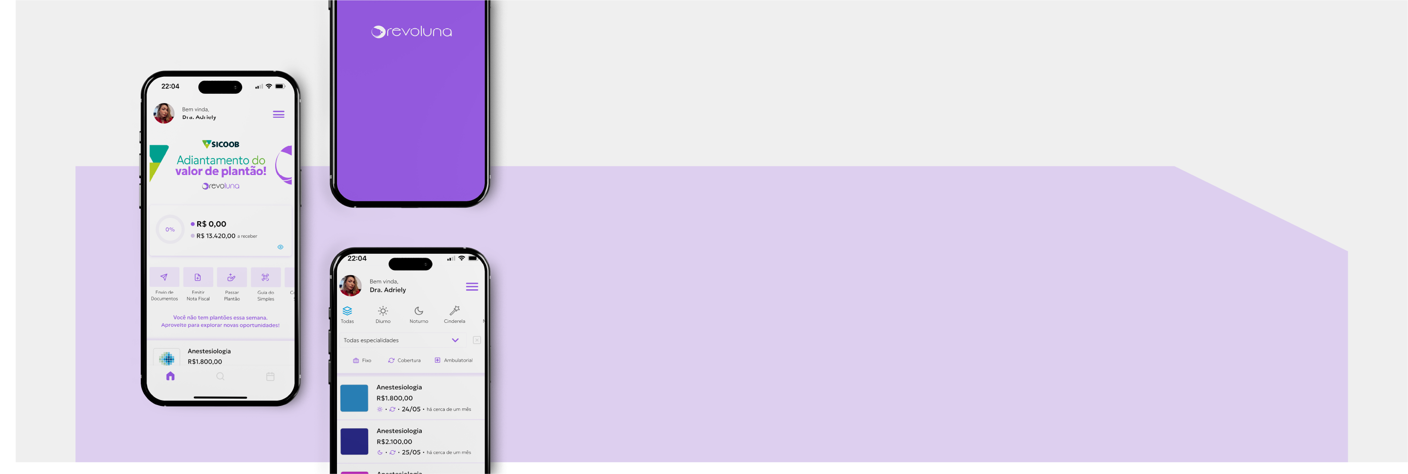 Revoluna App Mockups